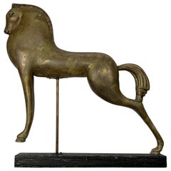 20th Century Toy Horse Mounted on a Wood Base
