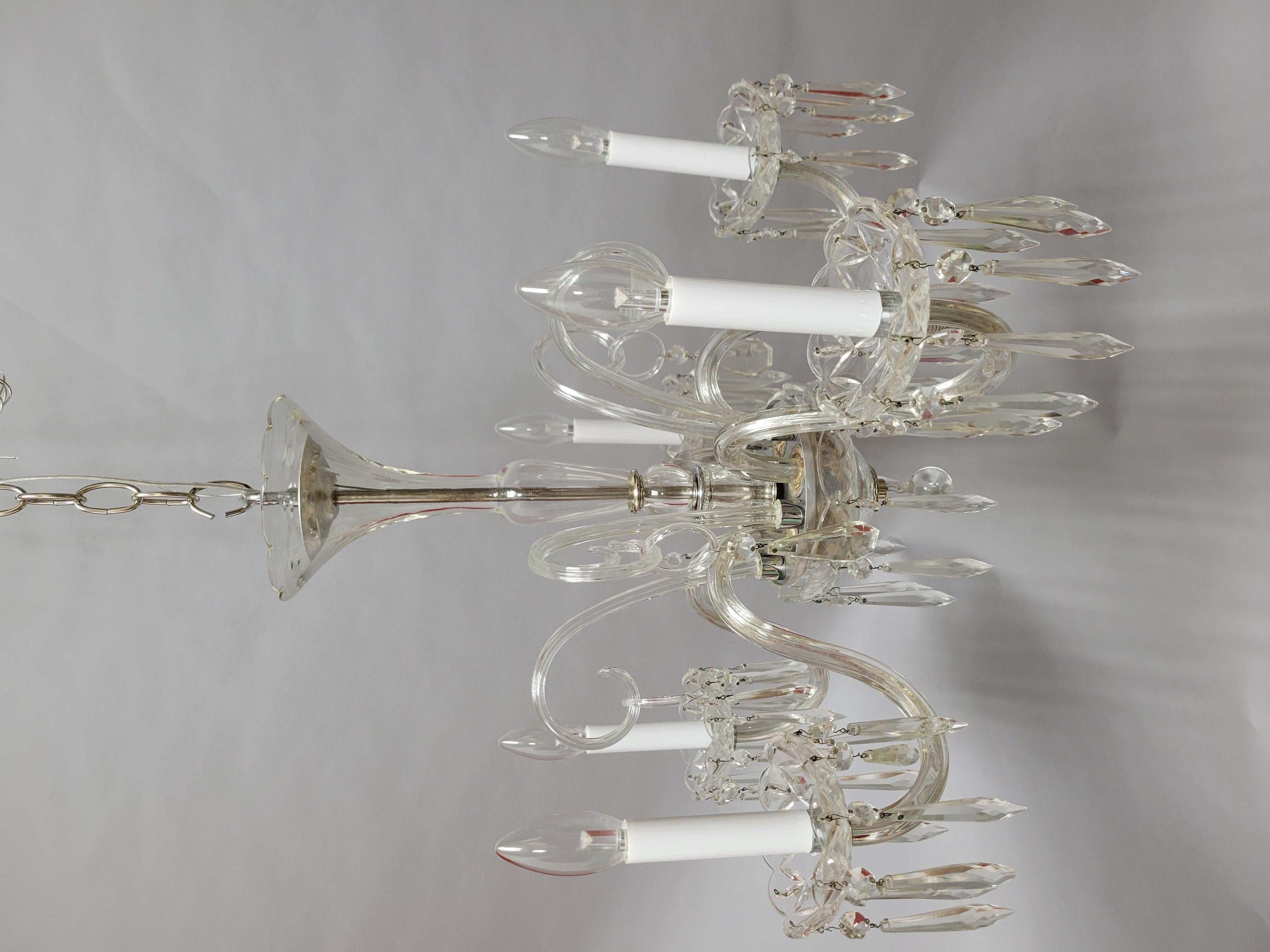 Araña de cristal tradicional del siglo XX-5 brazos en venta 4