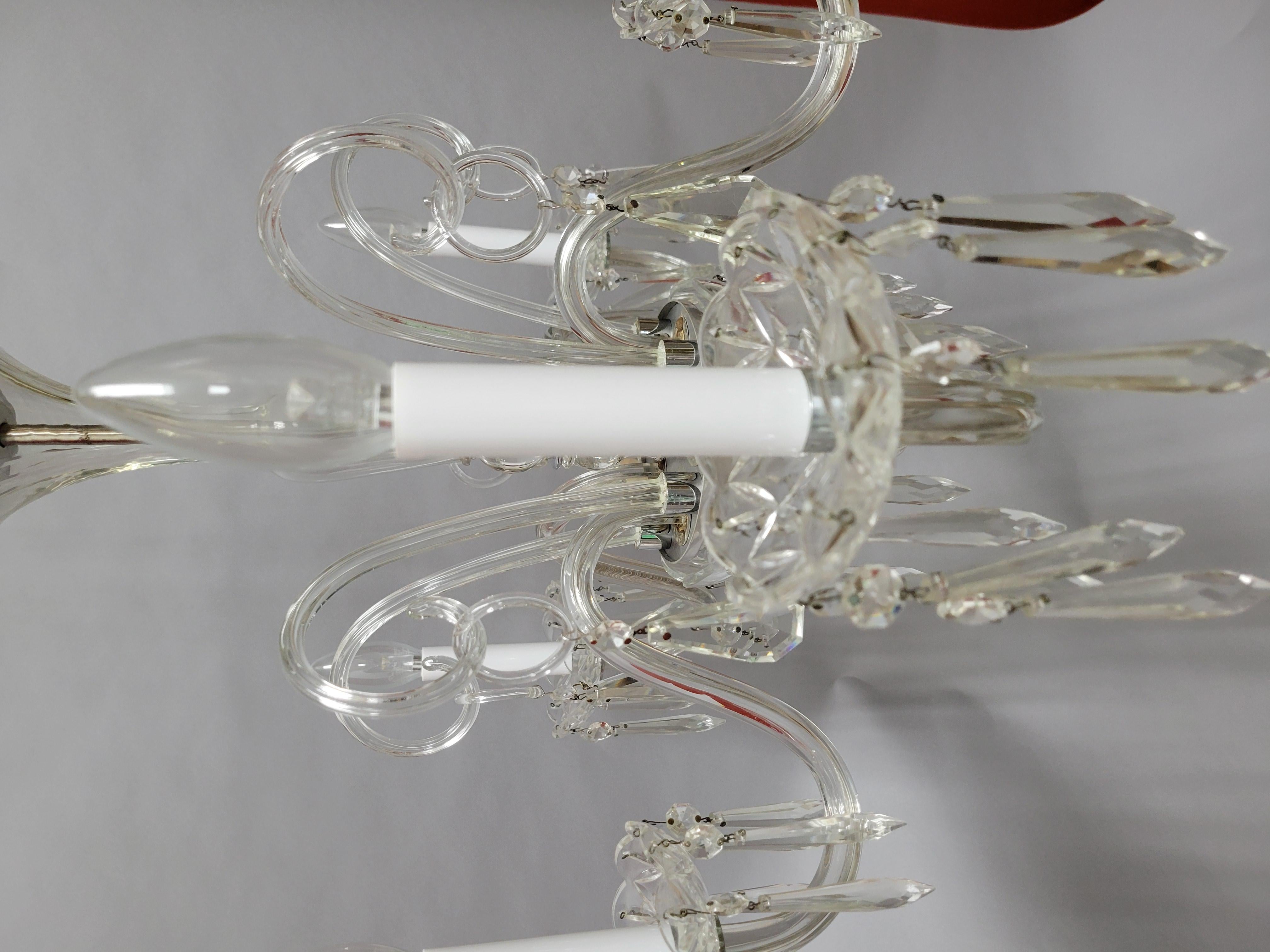 Araña de cristal tradicional del siglo XX-5 brazos en venta 6