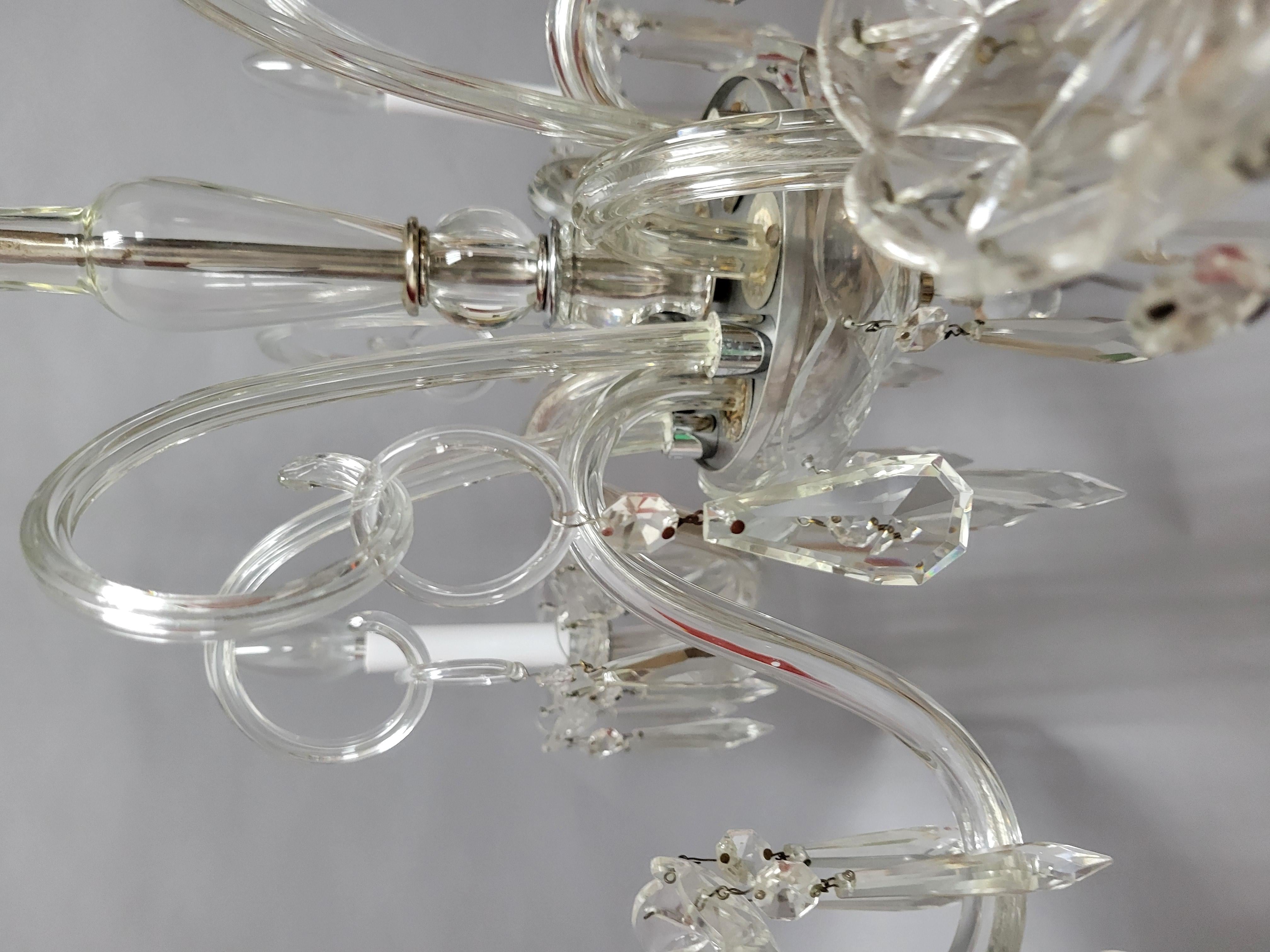 Araña de cristal tradicional del siglo XX-5 brazos en venta 7