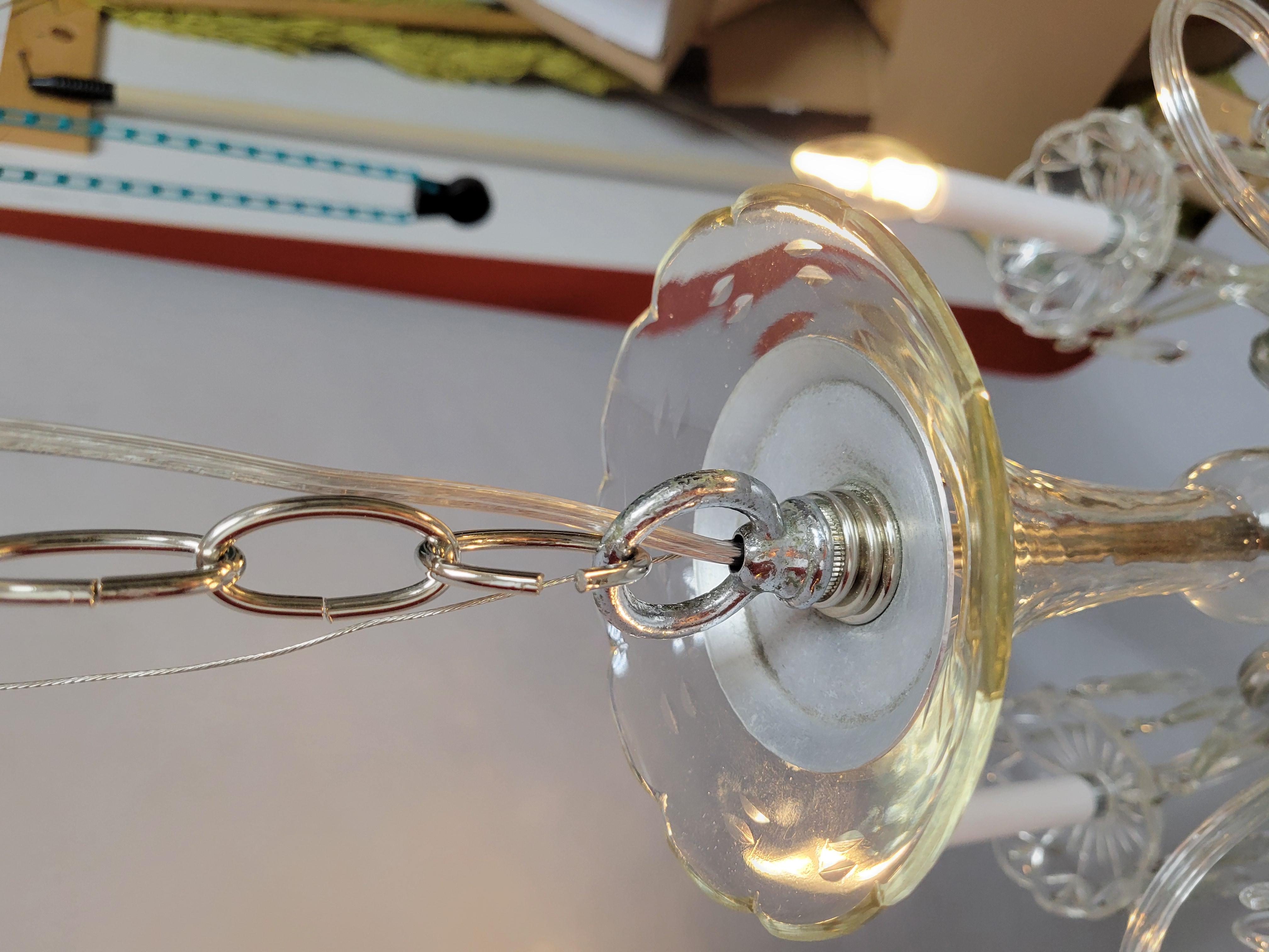 Araña de cristal tradicional del siglo XX-5 brazos en venta 3