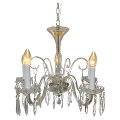 20th Century Traditional Crystal Chandelier-5 arm