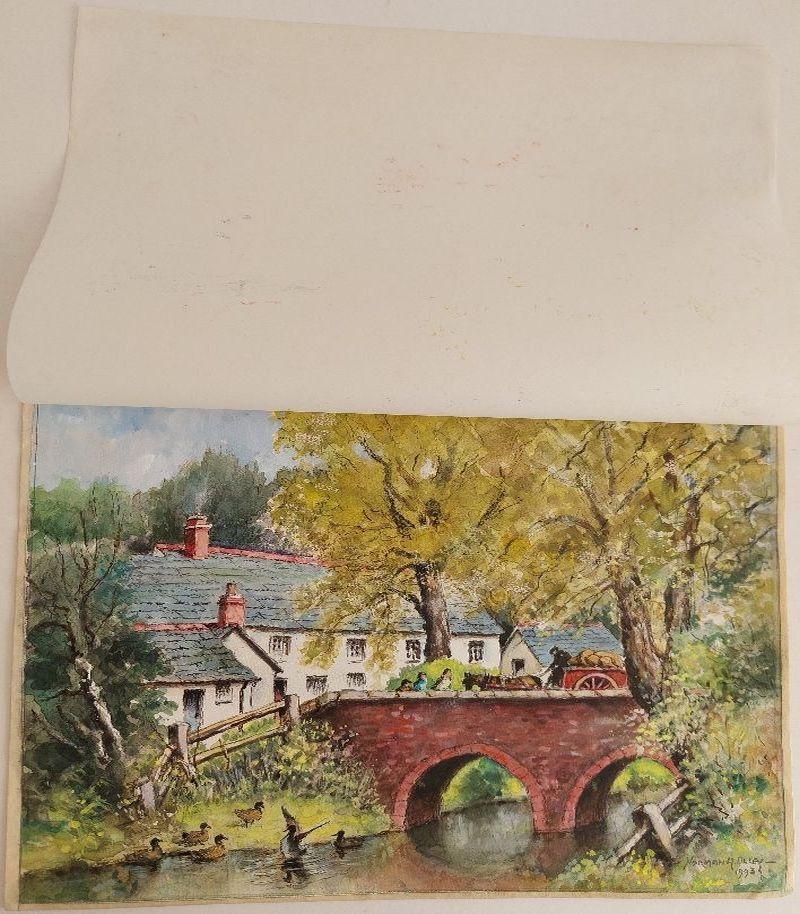 Traditionelles englisches Gemälde des 20. Jahrhunderts Derrington Mill Holsworthy Devon im Angebot 4