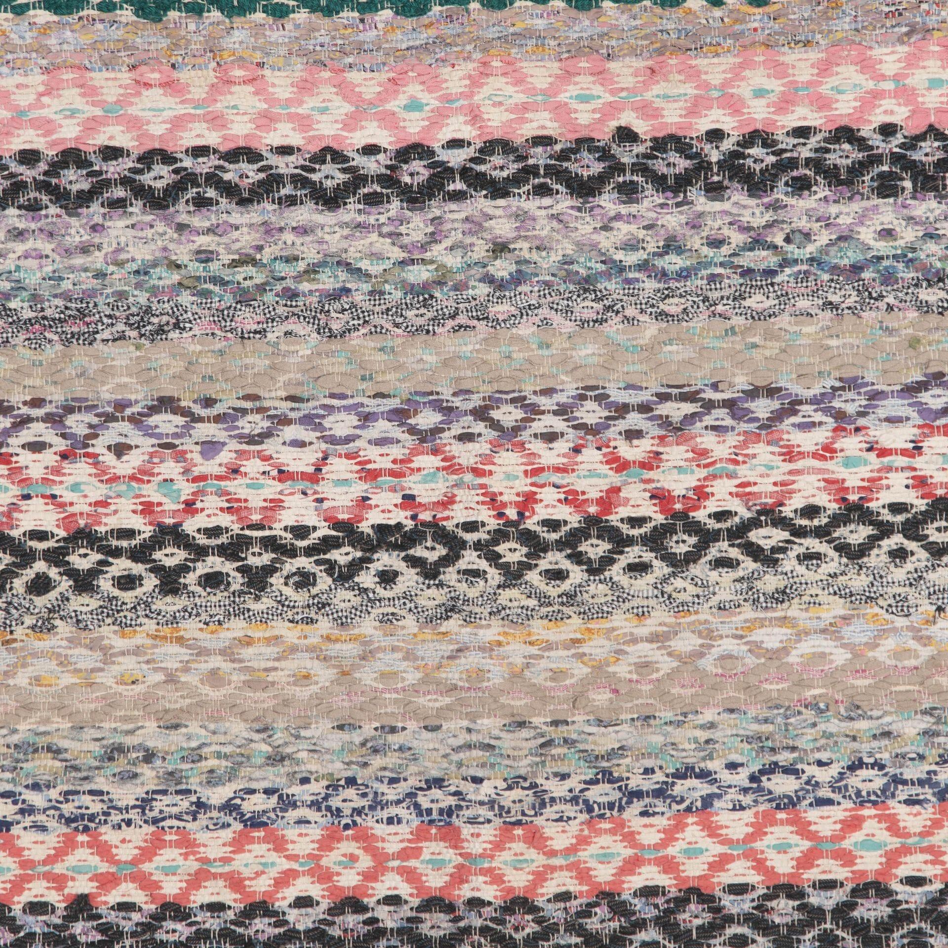 Traditioneller schwedischer Teppich des 20. Jahrhunderts, rosa, lila, grün, rot, blau. 