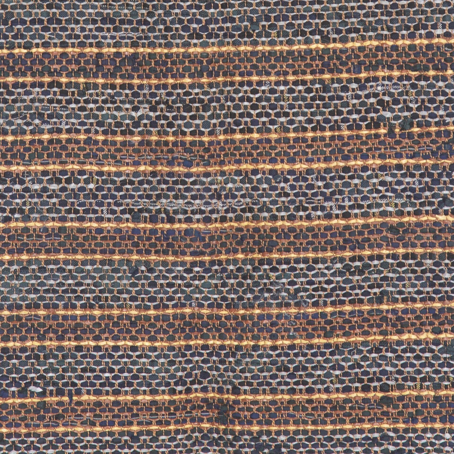 20th century traditional Swedish rug, blue, green, brown, yellow.