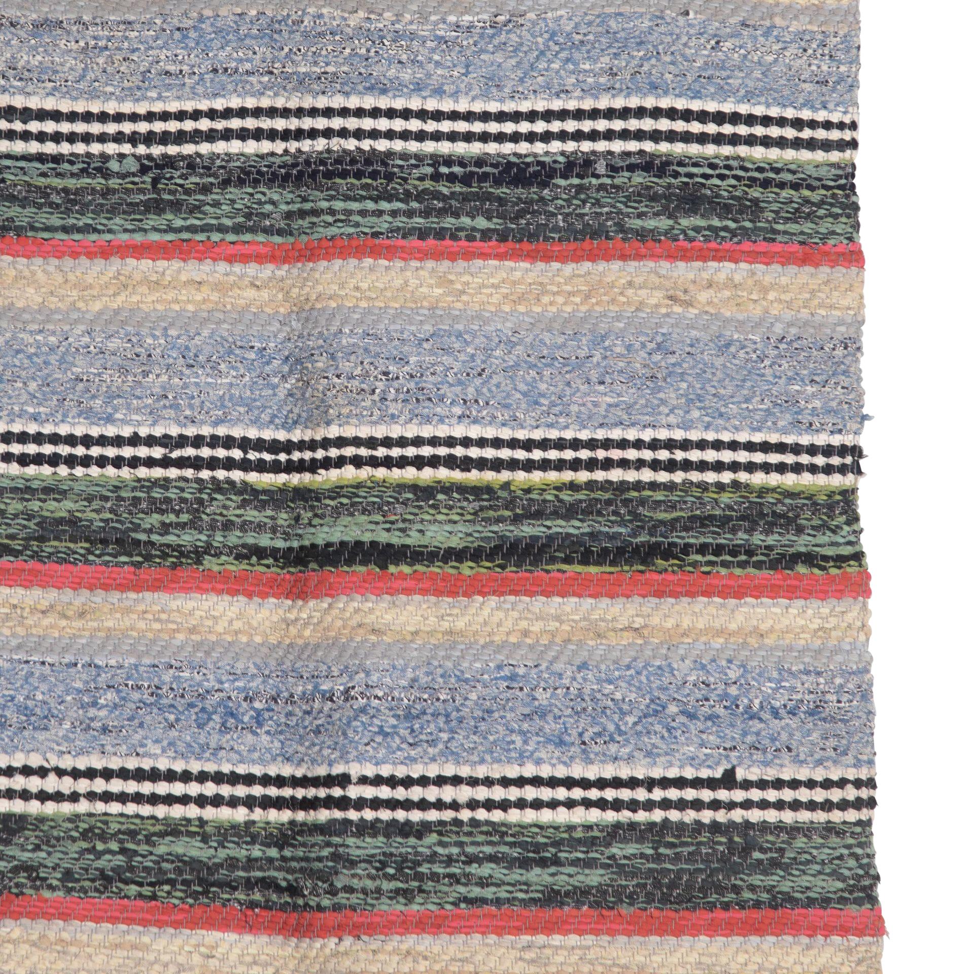 Cotton 20th Century Traditional Swedish Rug For Sale