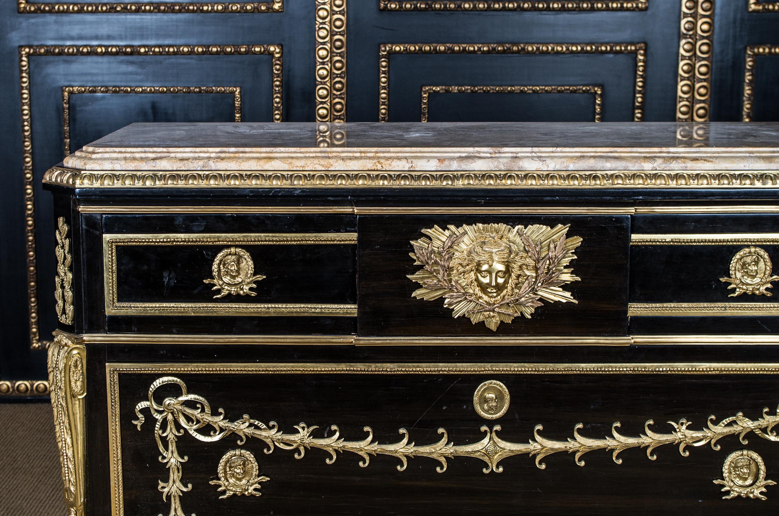 Louis XV 20th Century Transition Style Commode after Jean Henri Riesener