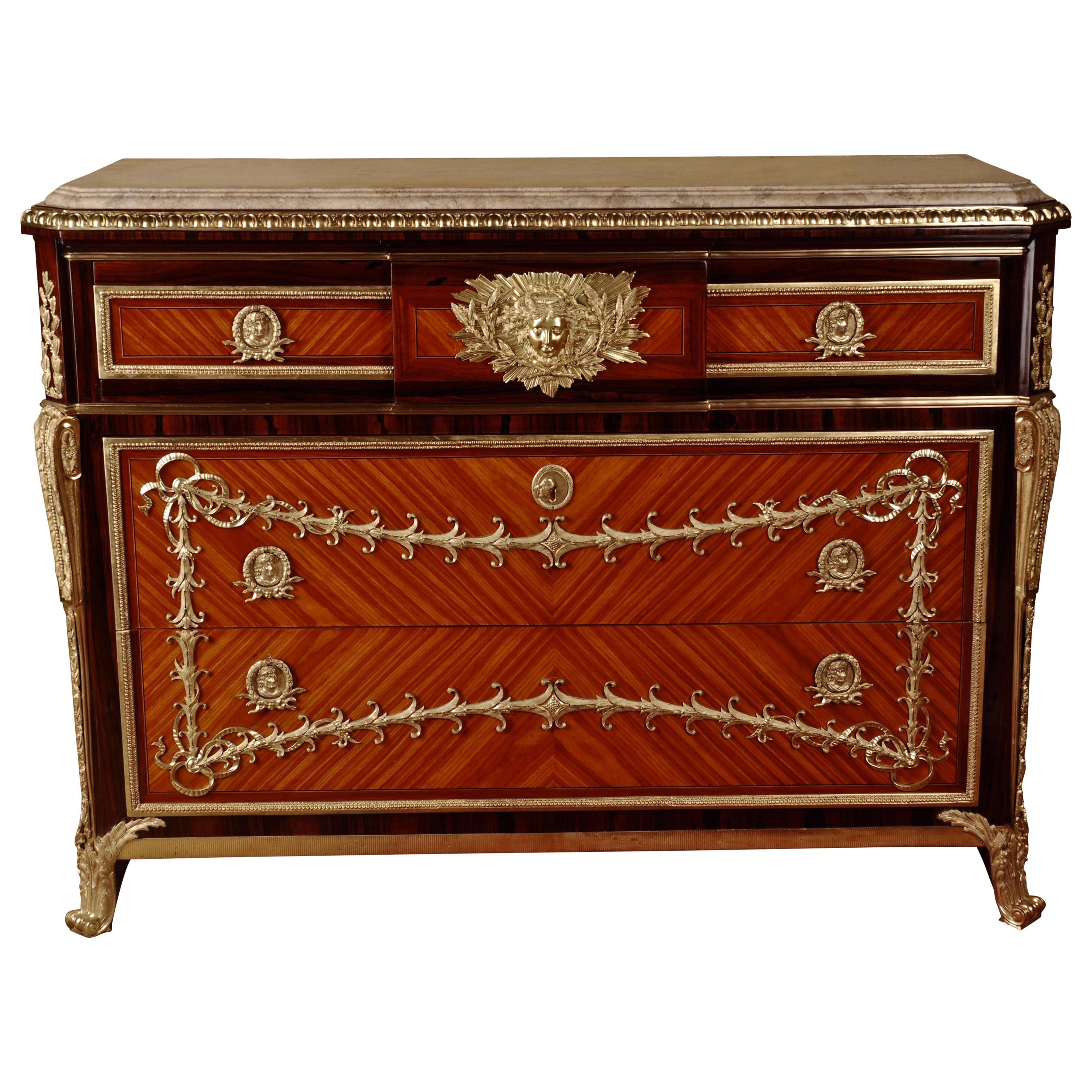 20th Century Transition Style Commode after Jean Henri Riesener For Sale