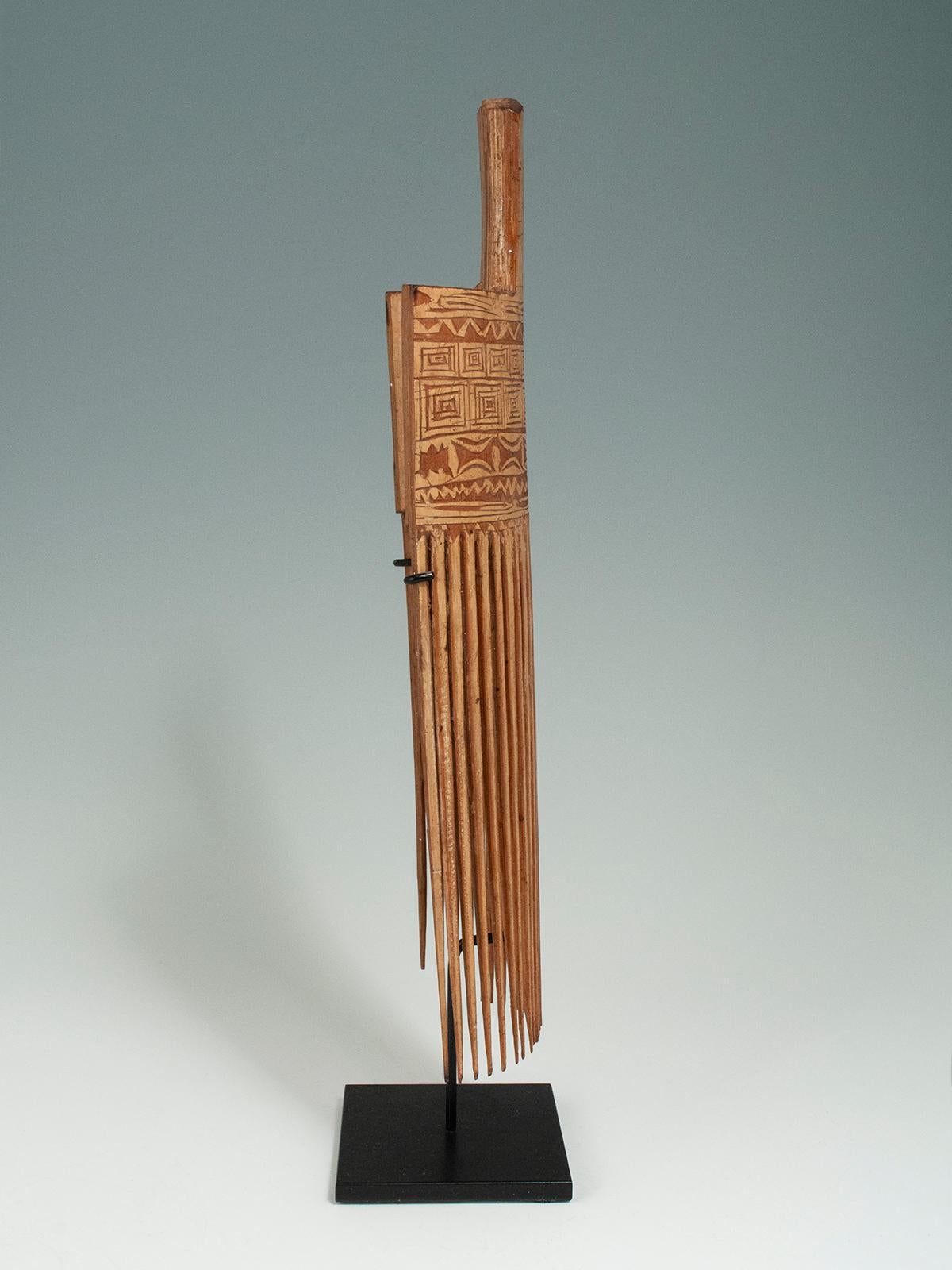 Papua New Guinean 20th Century Tribal Bamboo Comb, Morobe Province, Papua New Guinea For Sale