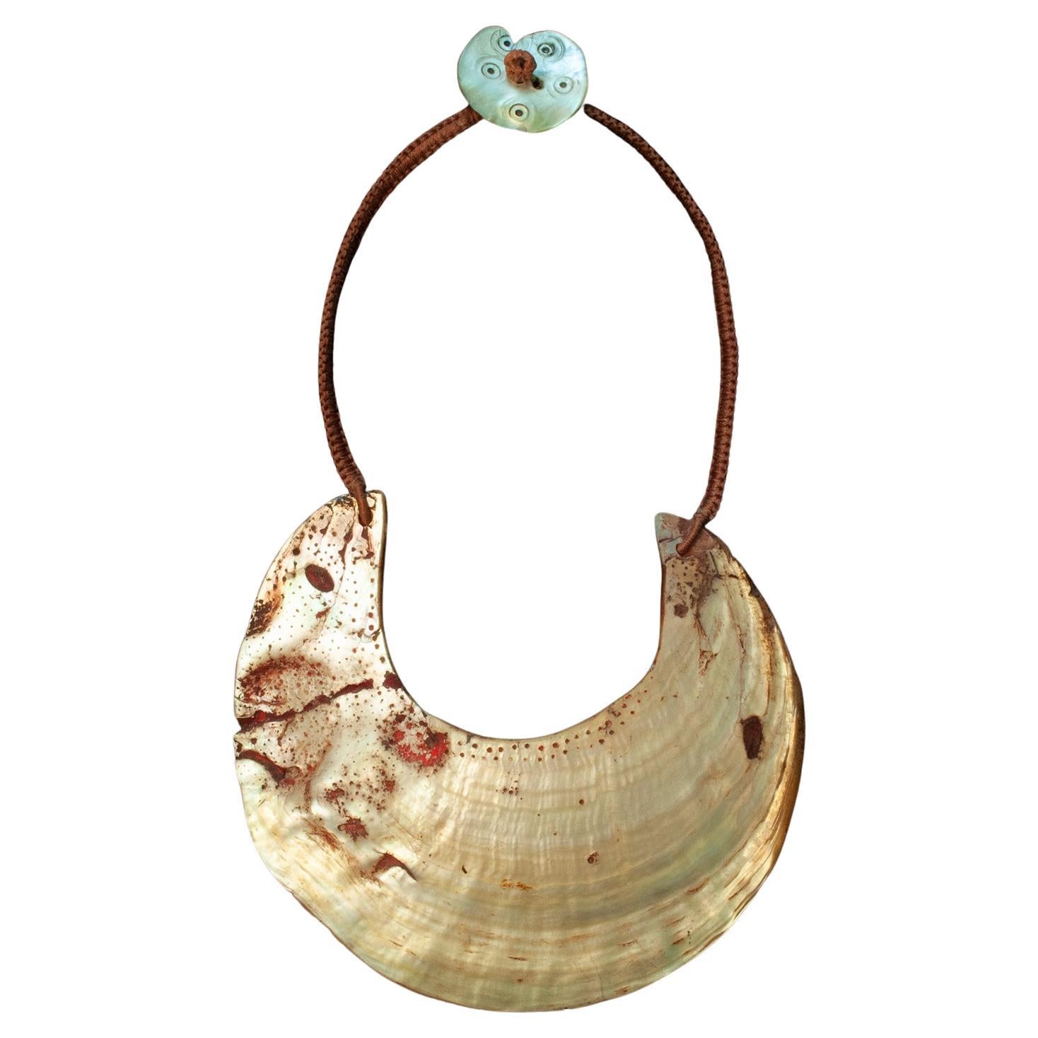 20th Century Tribal Kina Shell Necklace, Papua New Guinea For Sale