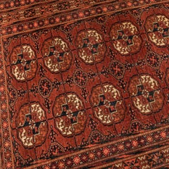 20th Century Turkestan Wool Rug, Tekke, "Guls" Classical, C. 1920. 1.50 x 1.00 m