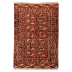 20th Century Turkestan Wool Rug, Tekke, "Guls" Classical, C. 1920. 1.50 x 1.00 m