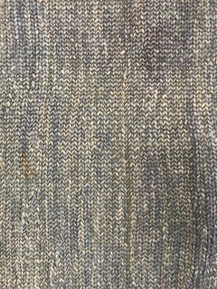 20th Century Turkish Muted Blue Cotton and Linen Rug