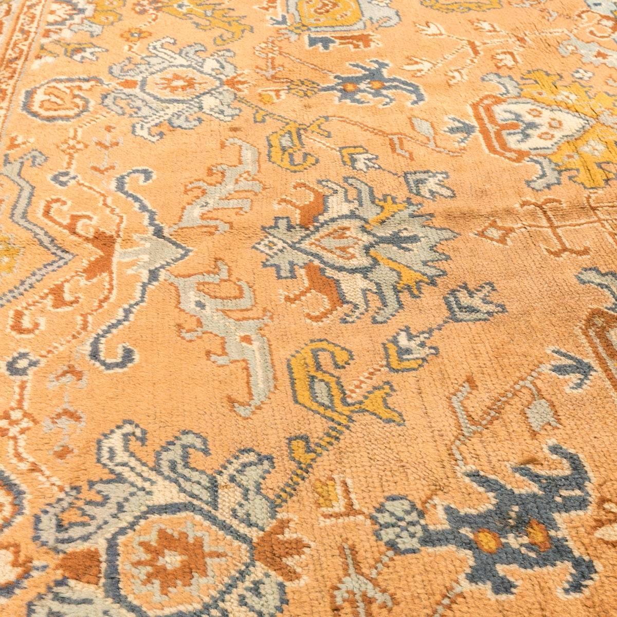 20th Century Turkish Wool Oushak Rug, circa 1920 8