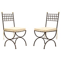 20ème siècle, Douze chaises de jardin italiennes en fer forgé