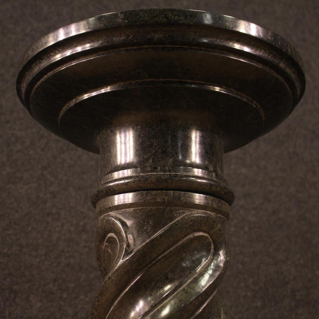 20th Century Twisted Carved Marble Italian Column, 1960 For Sale 3