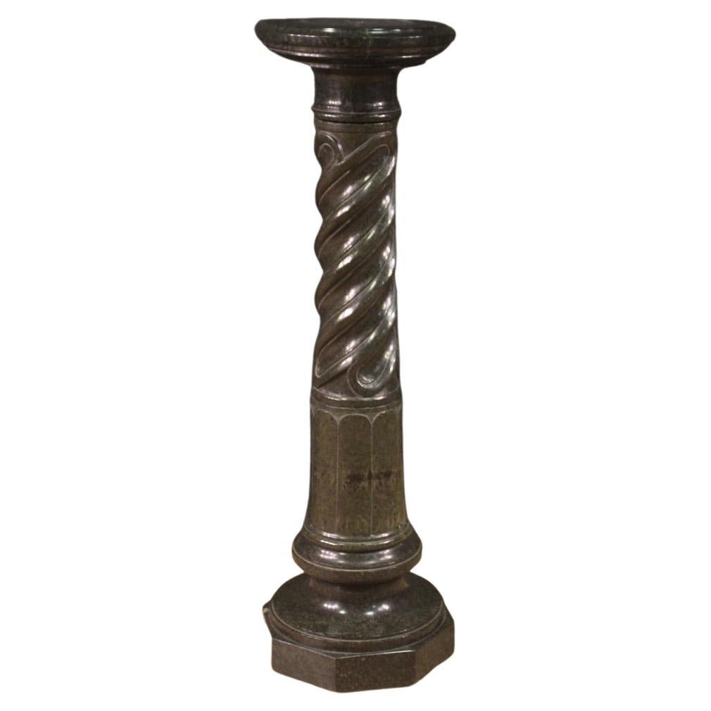 20th Century Twisted Carved Marble Italian Column, 1960