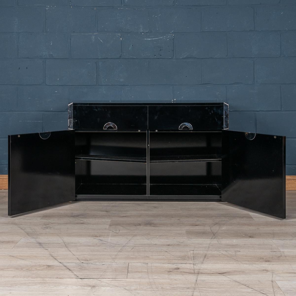 20th Century Two-Door Sideboard By Willy Rizzo For Mario Sabot, Italy, 1970s For Sale 1