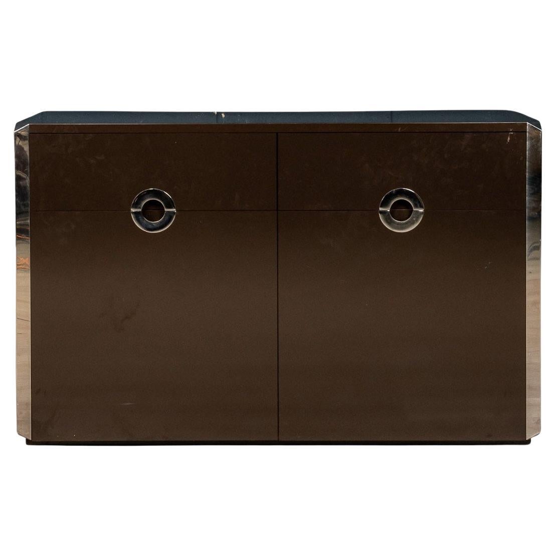 20th Century Two-Door Sideboard By Willy Rizzo For Mario Sabot, Italy, 1970s For Sale