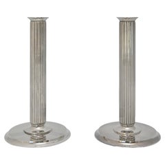 20th Century Two Pairs Candle Holders 855 E Georg Jensen sigvard Bernadotte