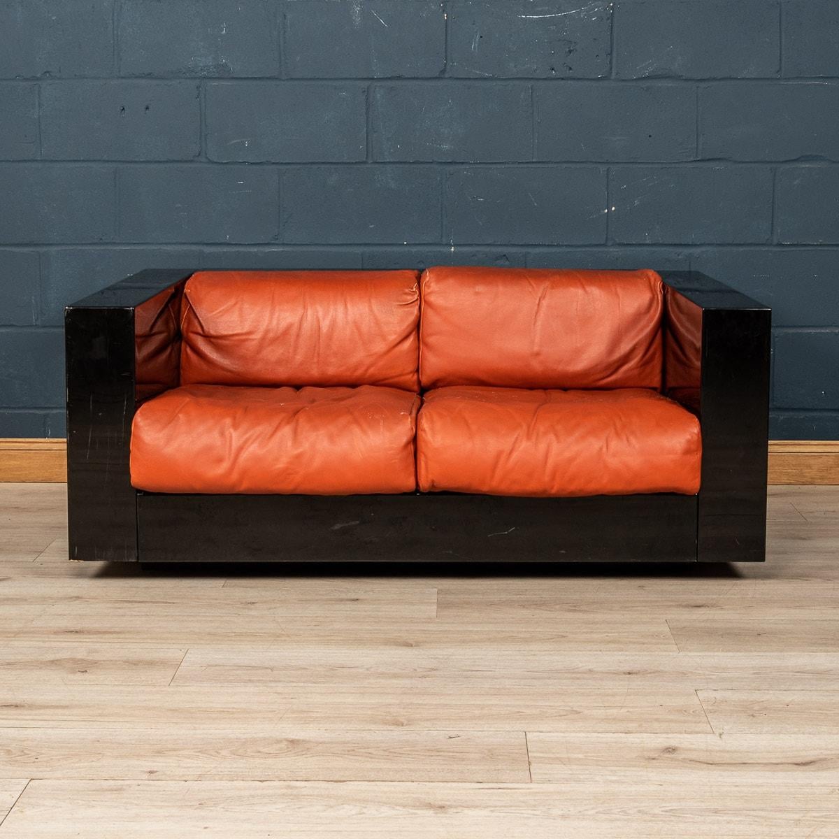 Italian 20th Century Two-Seater Sofa by Lella and Massimo Vignelli for Poltronova For Sale