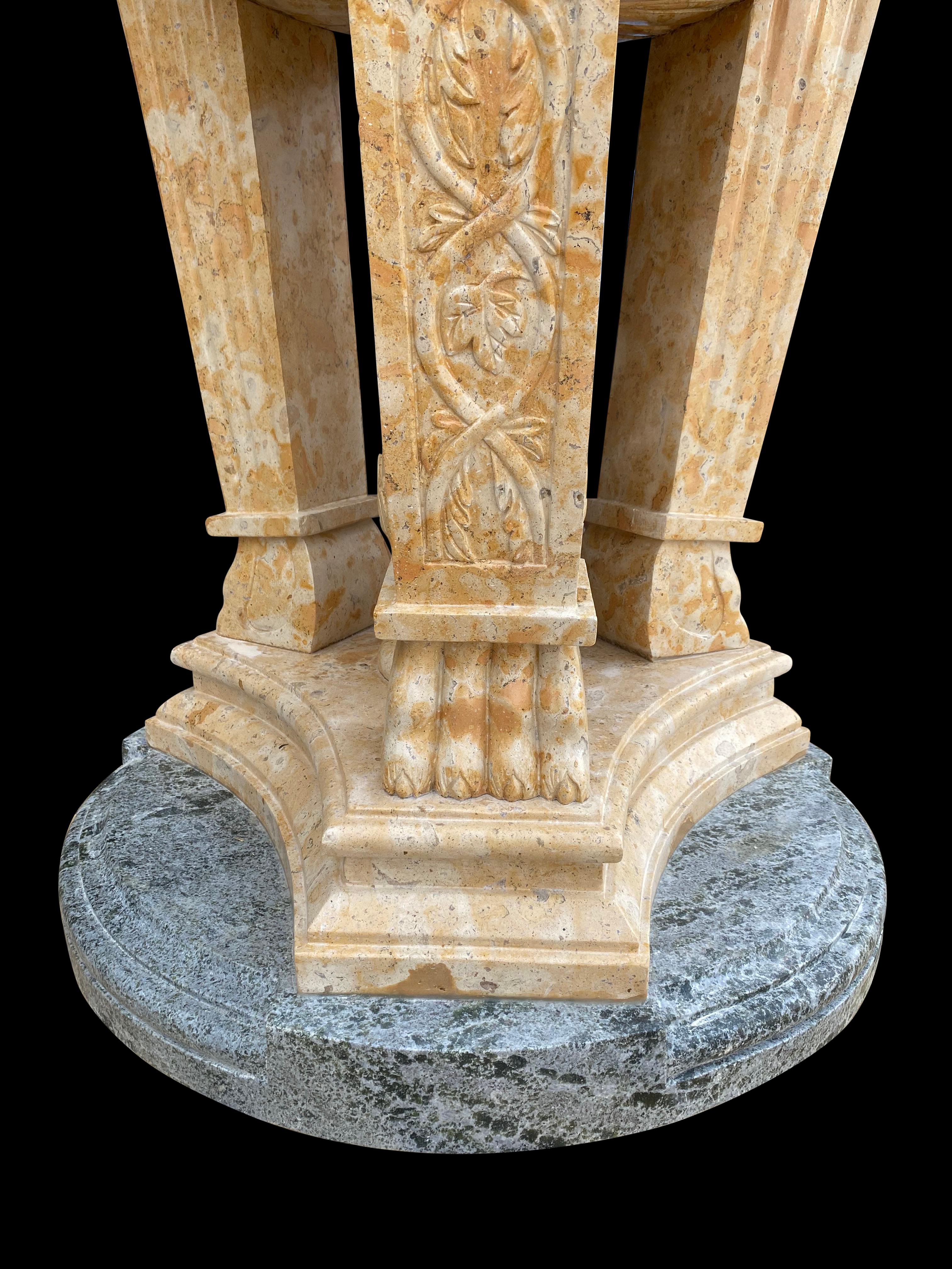 20th Century Two Toned Marble Planter/Tazzer/Bird Bath For Sale 8