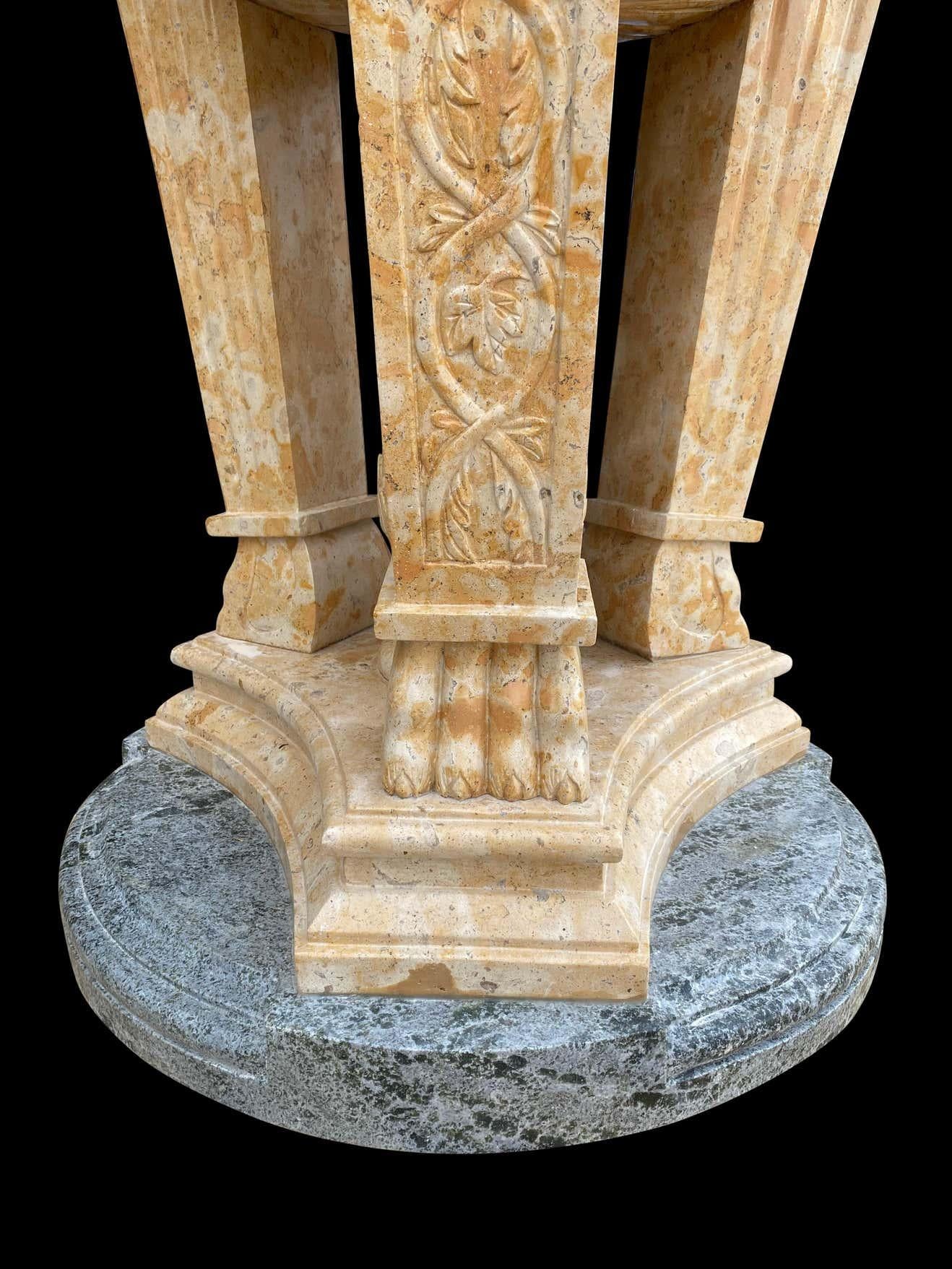 20th Century Two Toned Marble Planter/Tazzer/Bird Bath For Sale 9
