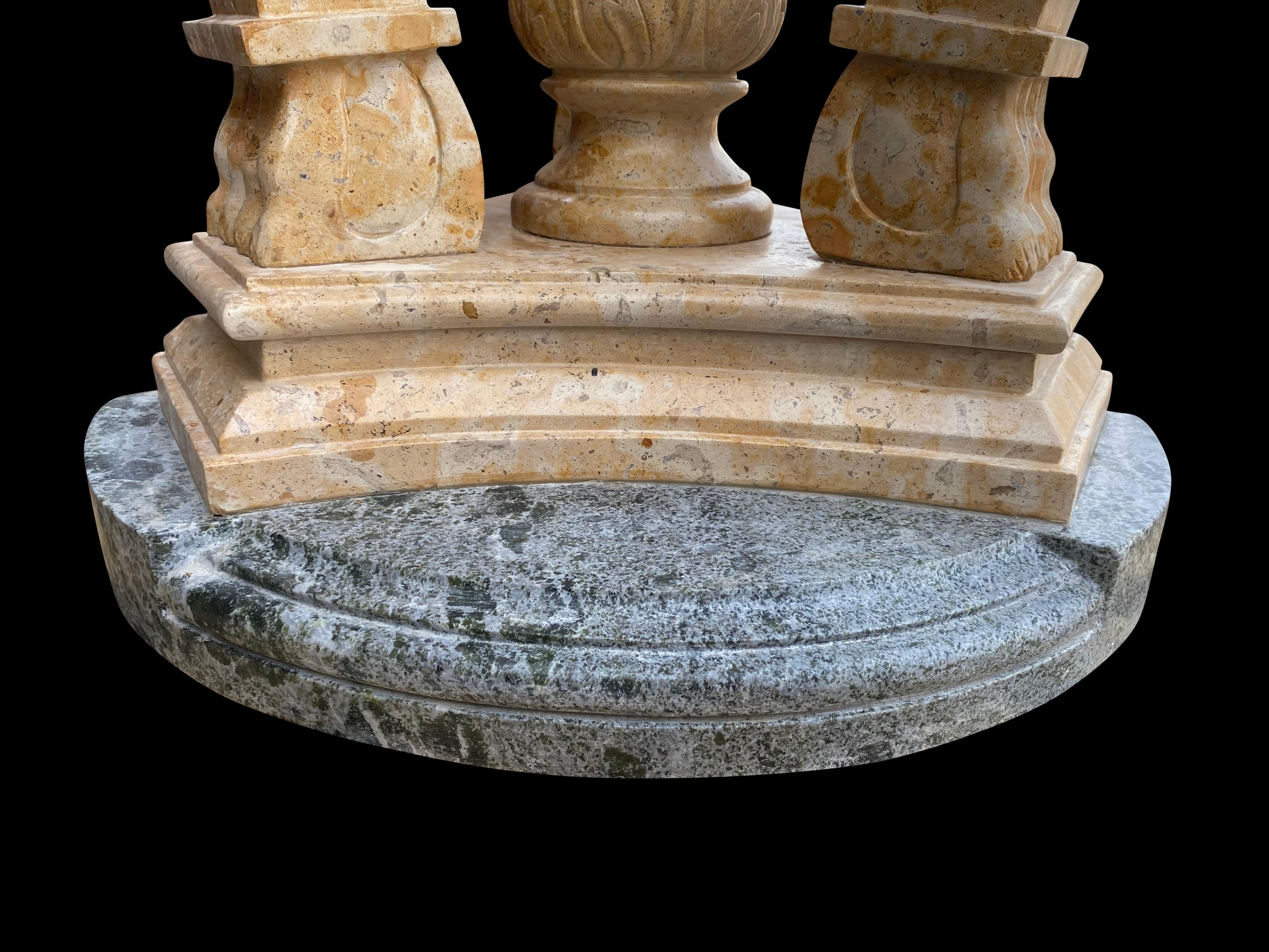 20th Century Two Toned Marble Planter/Tazzer/Bird Bath For Sale 11