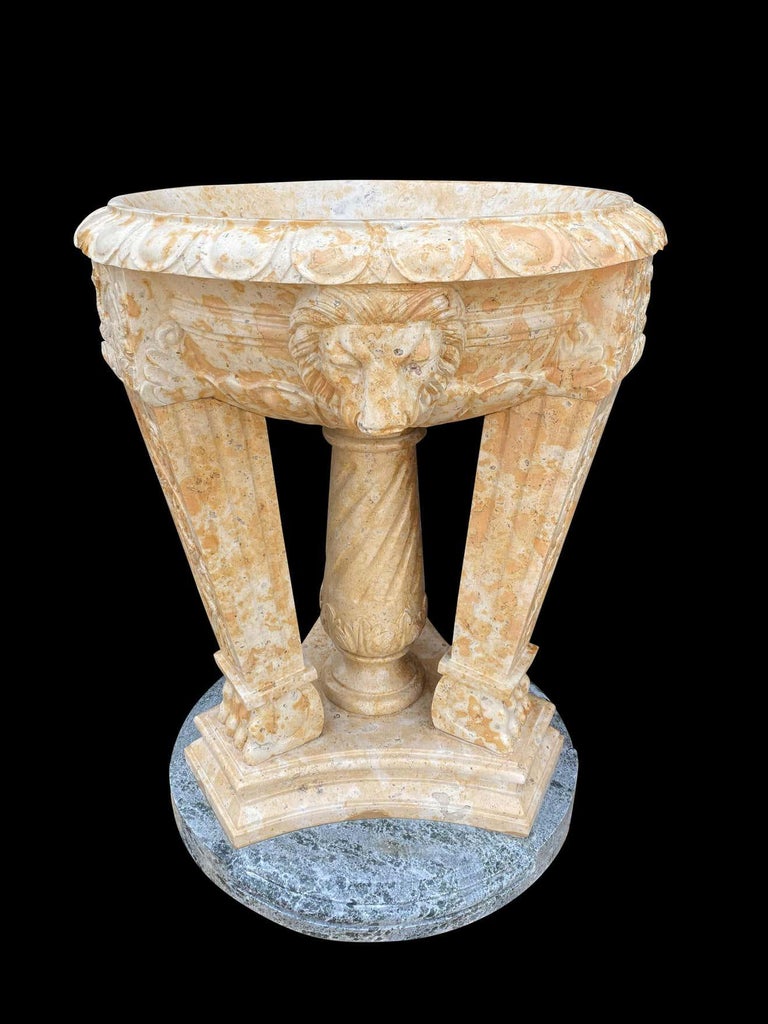 20th Century Two Toned Marble Planter/Tazzer/Bird Bath For Sale at 1stDibs