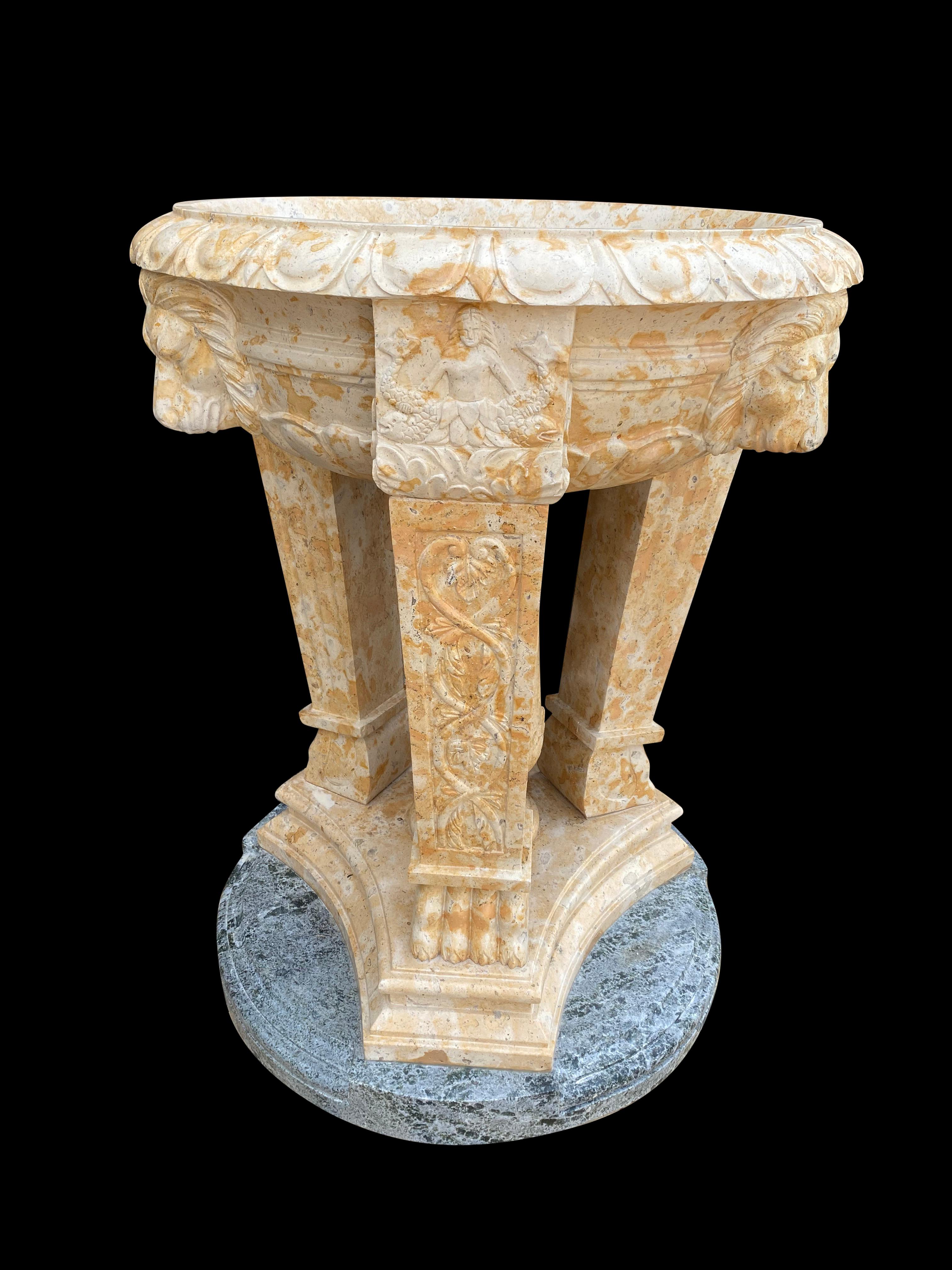20th Century Two Toned Marble Planter/Tazzer/Bird Bath For Sale 2