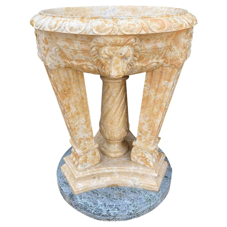 20th Century Two Toned Marble Planter/Tazzer/Bird Bath For Sale at 1stDibs