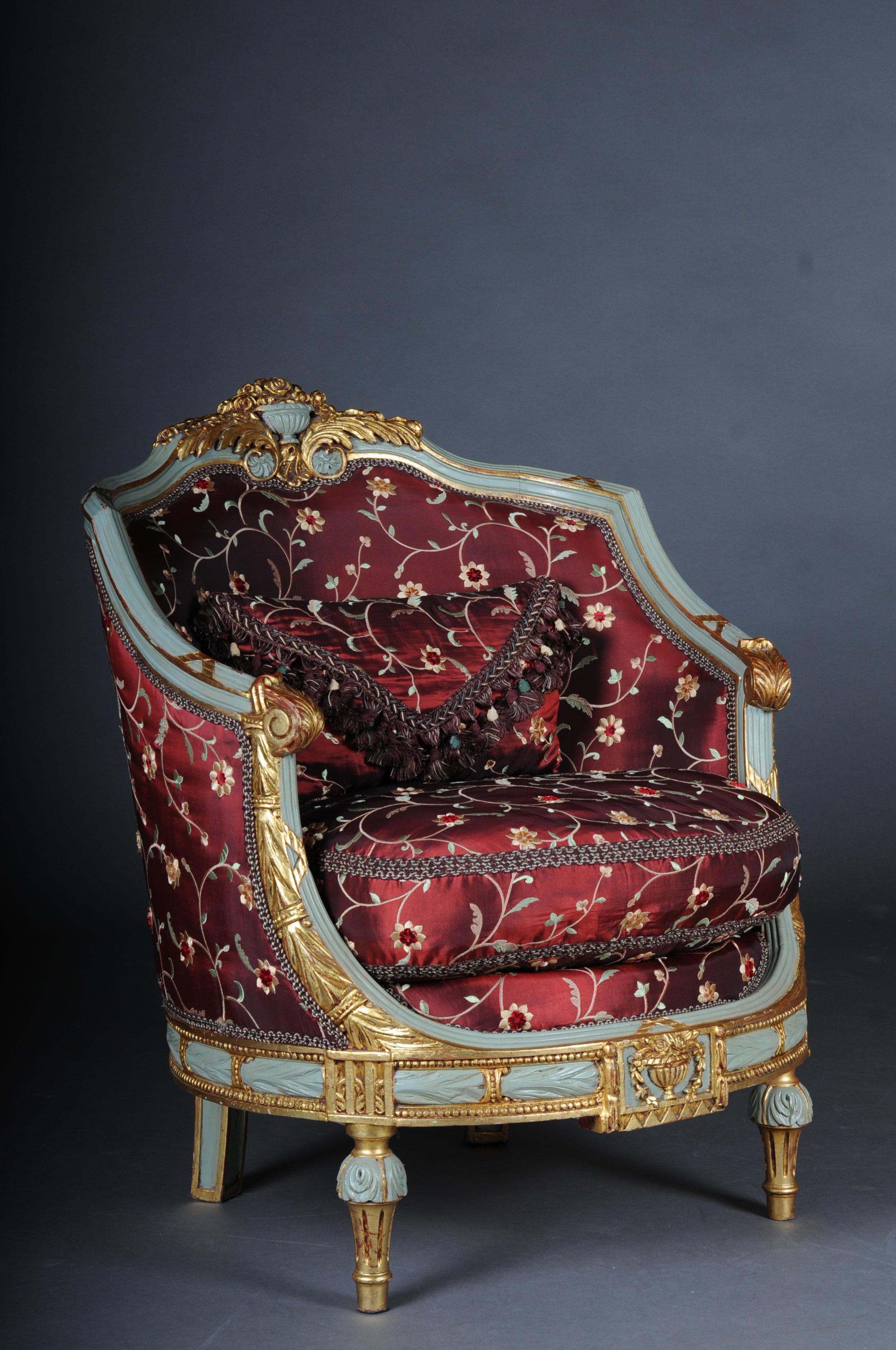Einzigartige französische Salon-Sitzgruppe im Louis-XVI.-Stil des 20. Jahrhunderts im Angebot 4