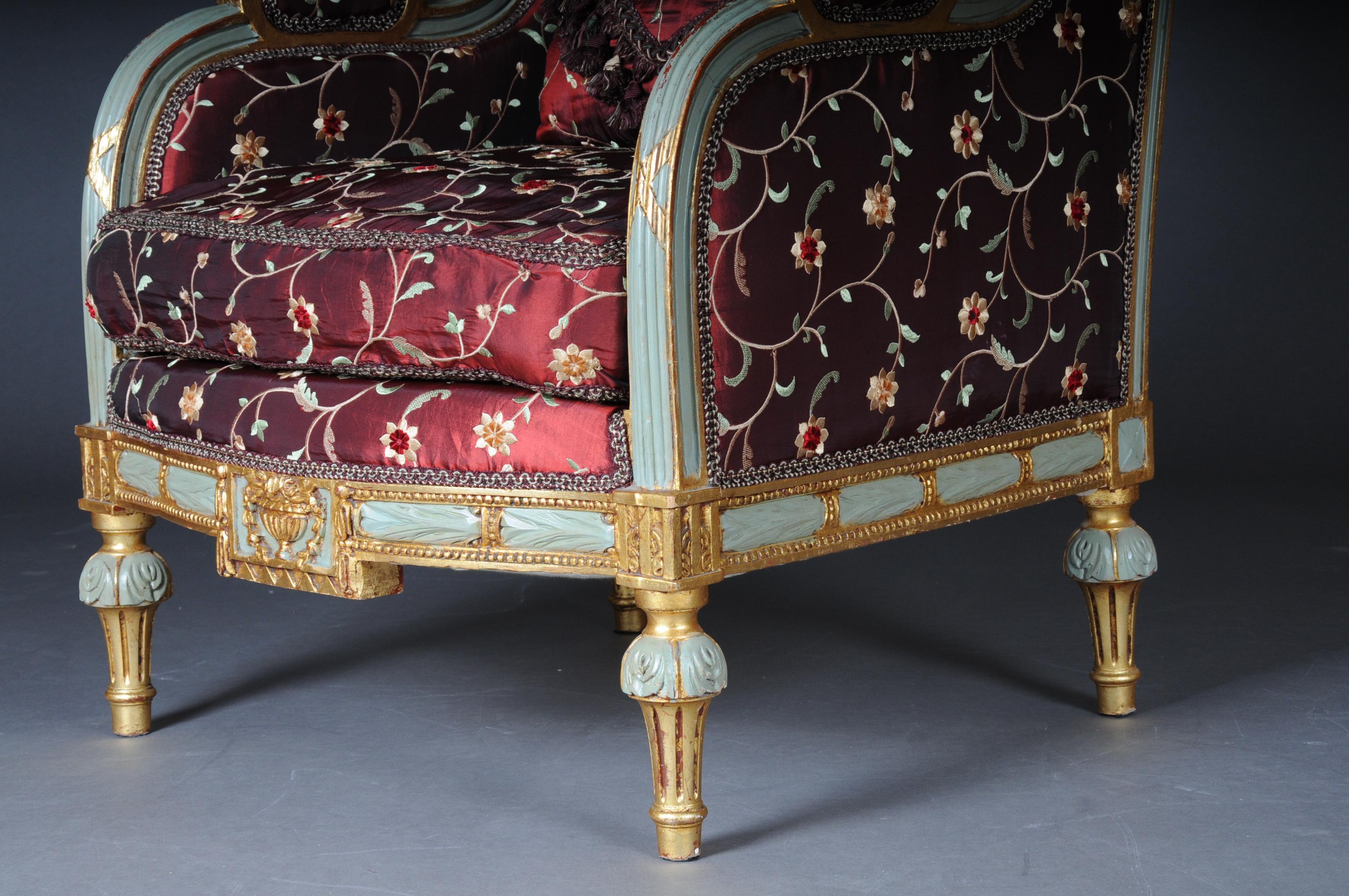 Groupe de sièges de salon français unique du 20ème siècle de style Louis XVI en vente 5