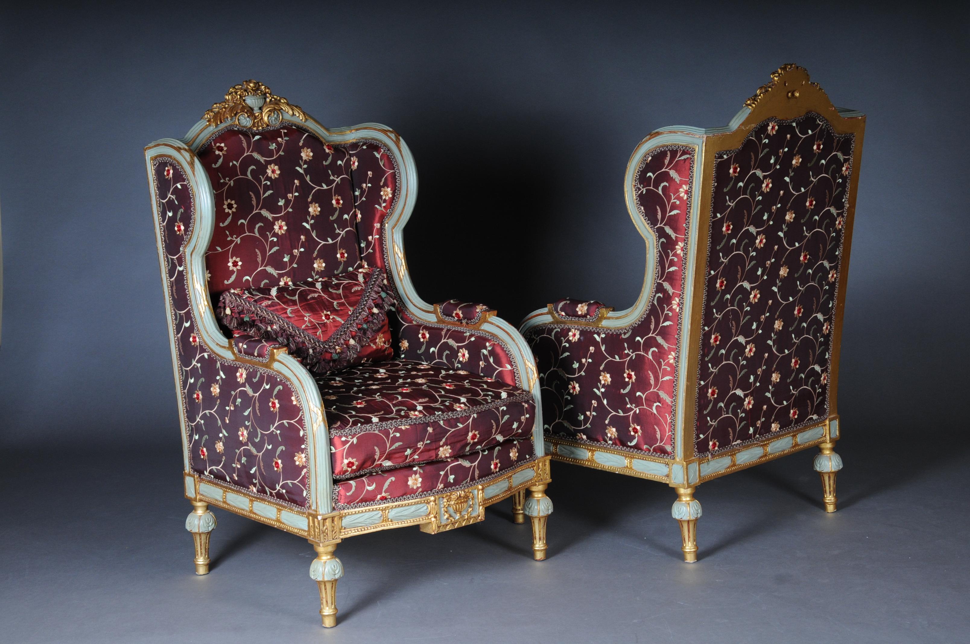 Einzigartige französische Salon-Sitzgruppe im Louis-XVI.-Stil des 20. Jahrhunderts im Angebot 12