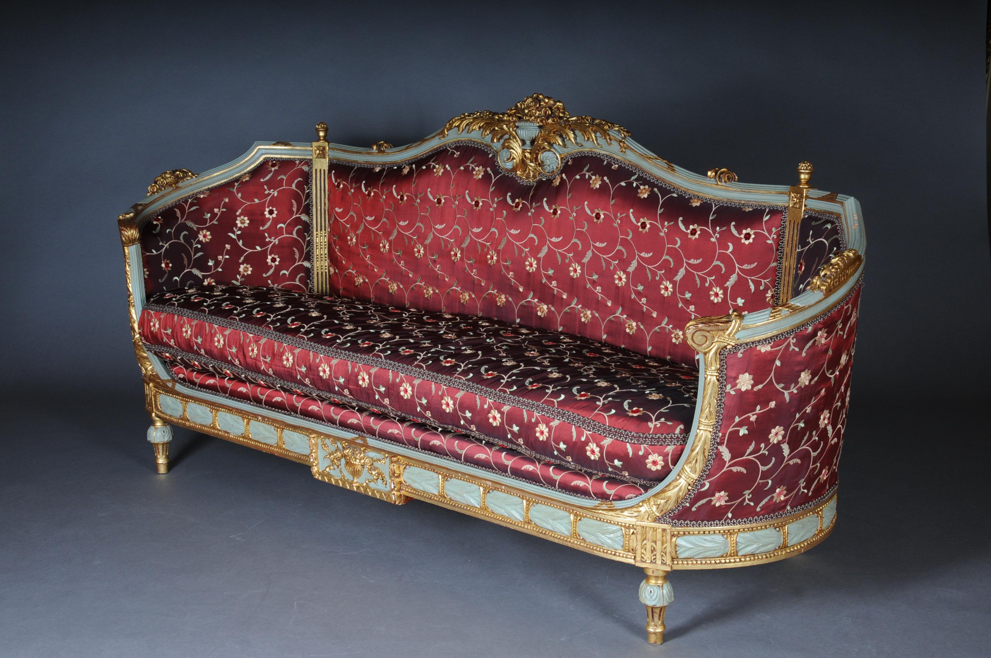 20th Century Unique French Salon Seating Group in Louis XVI Style 1