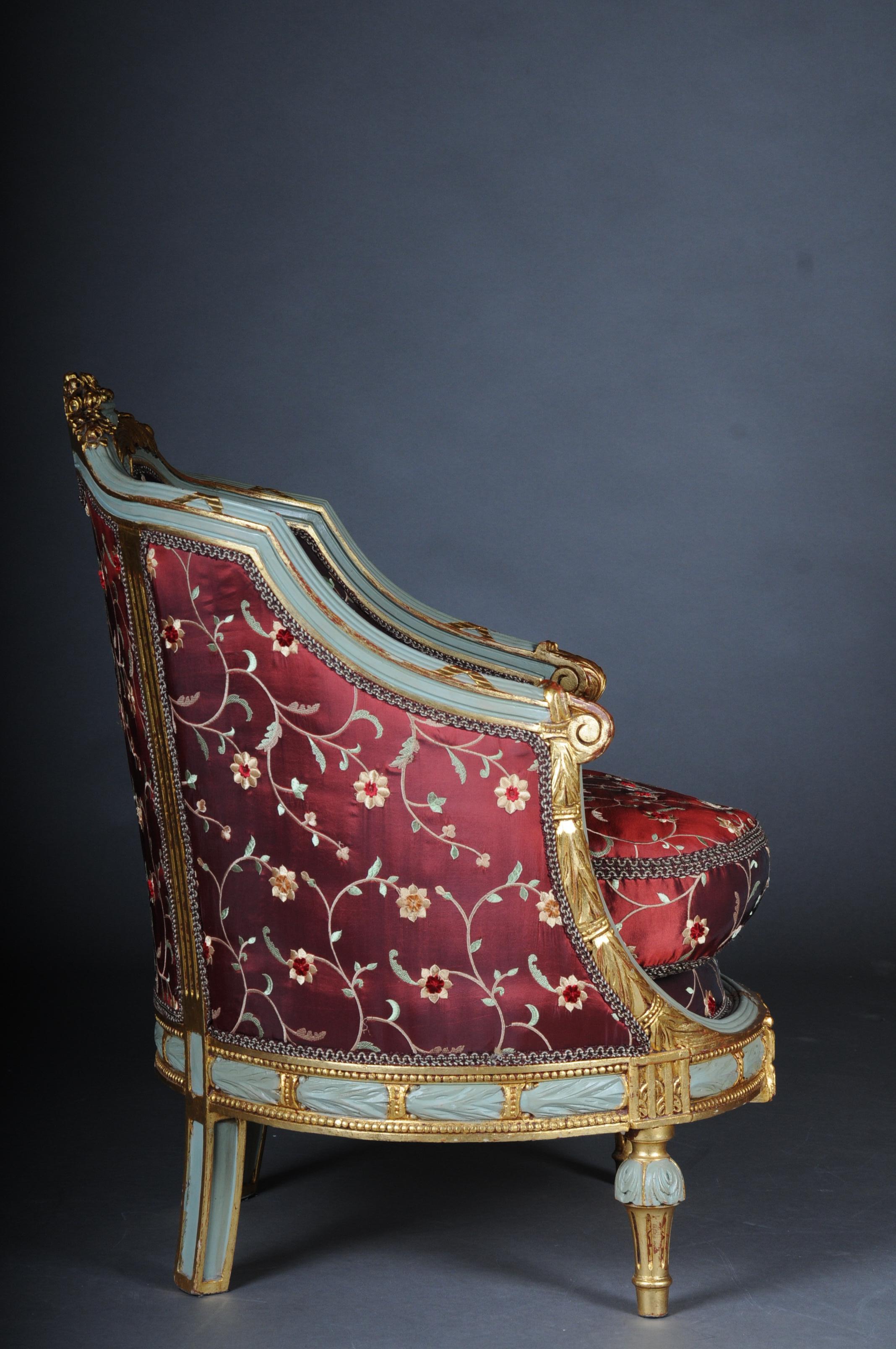 20ième siècle Groupe de sièges de salon français unique du 20ème siècle de style Louis XVI en vente