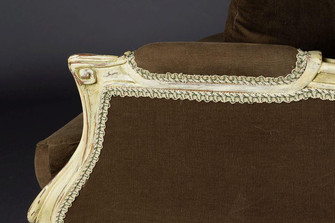 Einzigartiges französisches Sofa/Sofa aus dem 20. Jahrhundert, Louis XV.-Stil, Buchenholz im Angebot 5