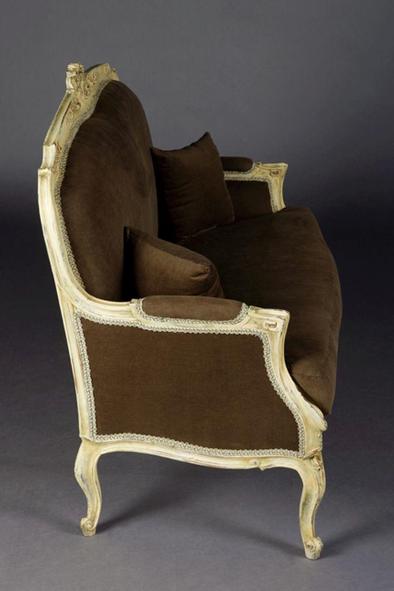 Einzigartiges französisches Sofa/Sofa aus dem 20. Jahrhundert, Louis XV.-Stil, Buchenholz im Angebot 1