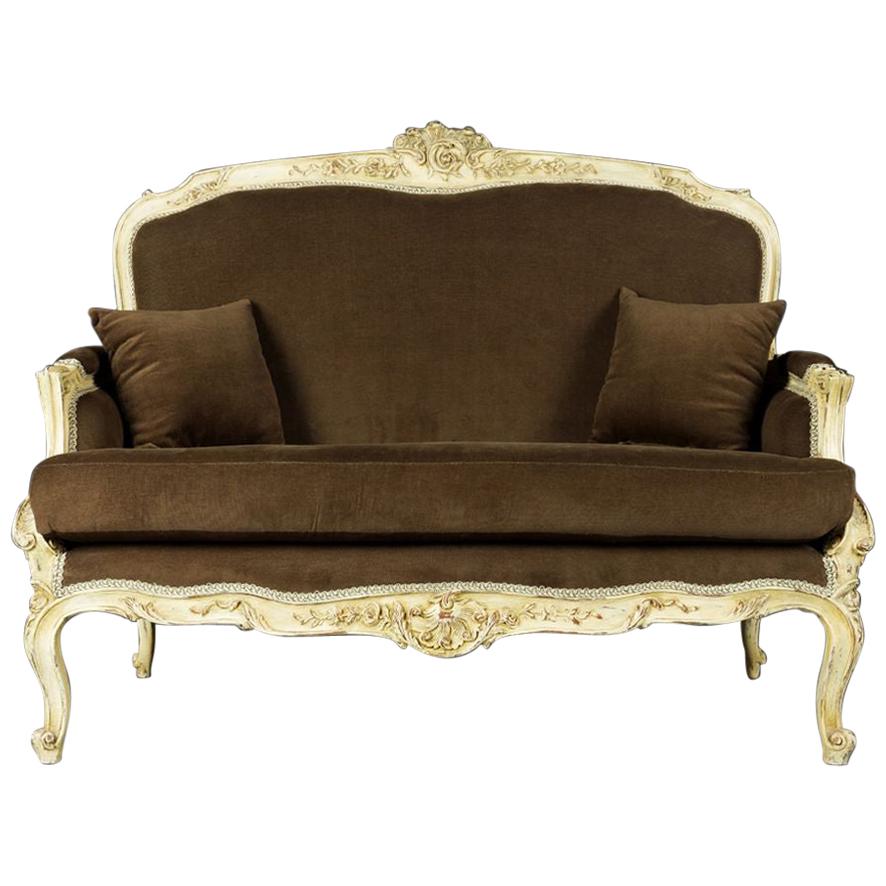 Einzigartiges französisches Sofa/Sofa aus dem 20. Jahrhundert, Louis XV.-Stil, Buchenholz im Angebot