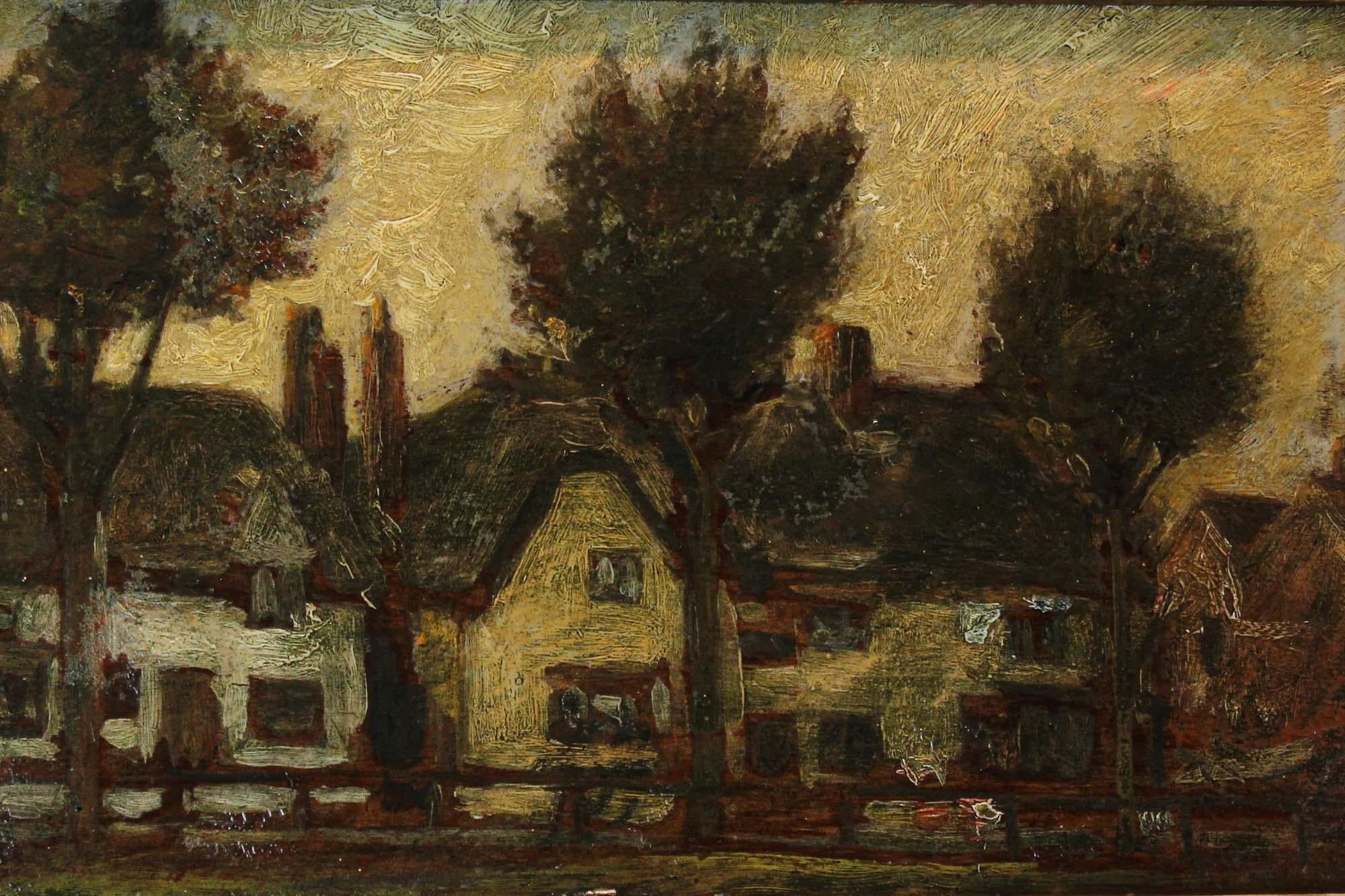 British 20th Century Unknown Artist Oil on Panel Painting, Landscape