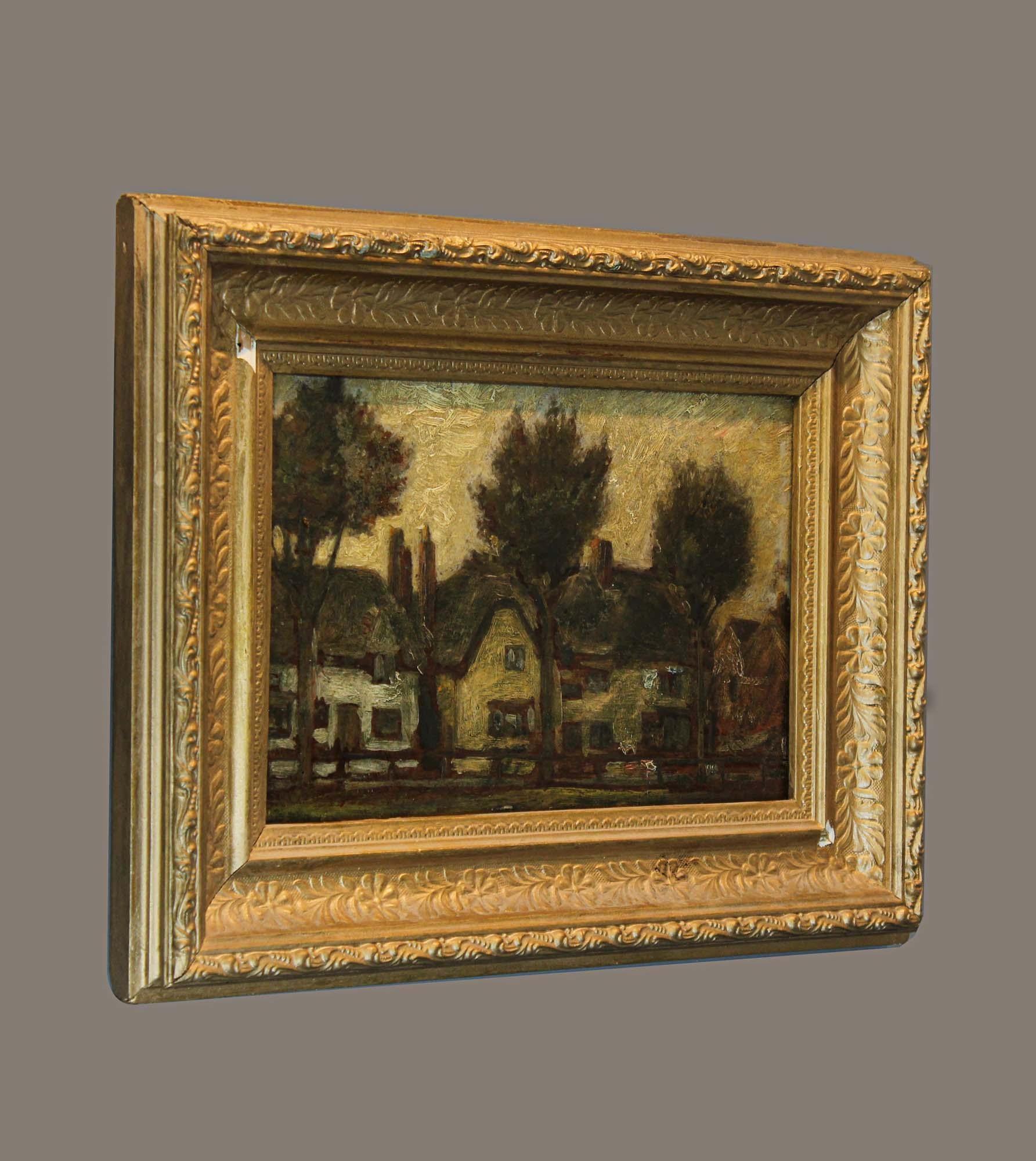 20th Century Unknown Artist Oil on Panel Painting, Landscape In Good Condition In Braintree, GB