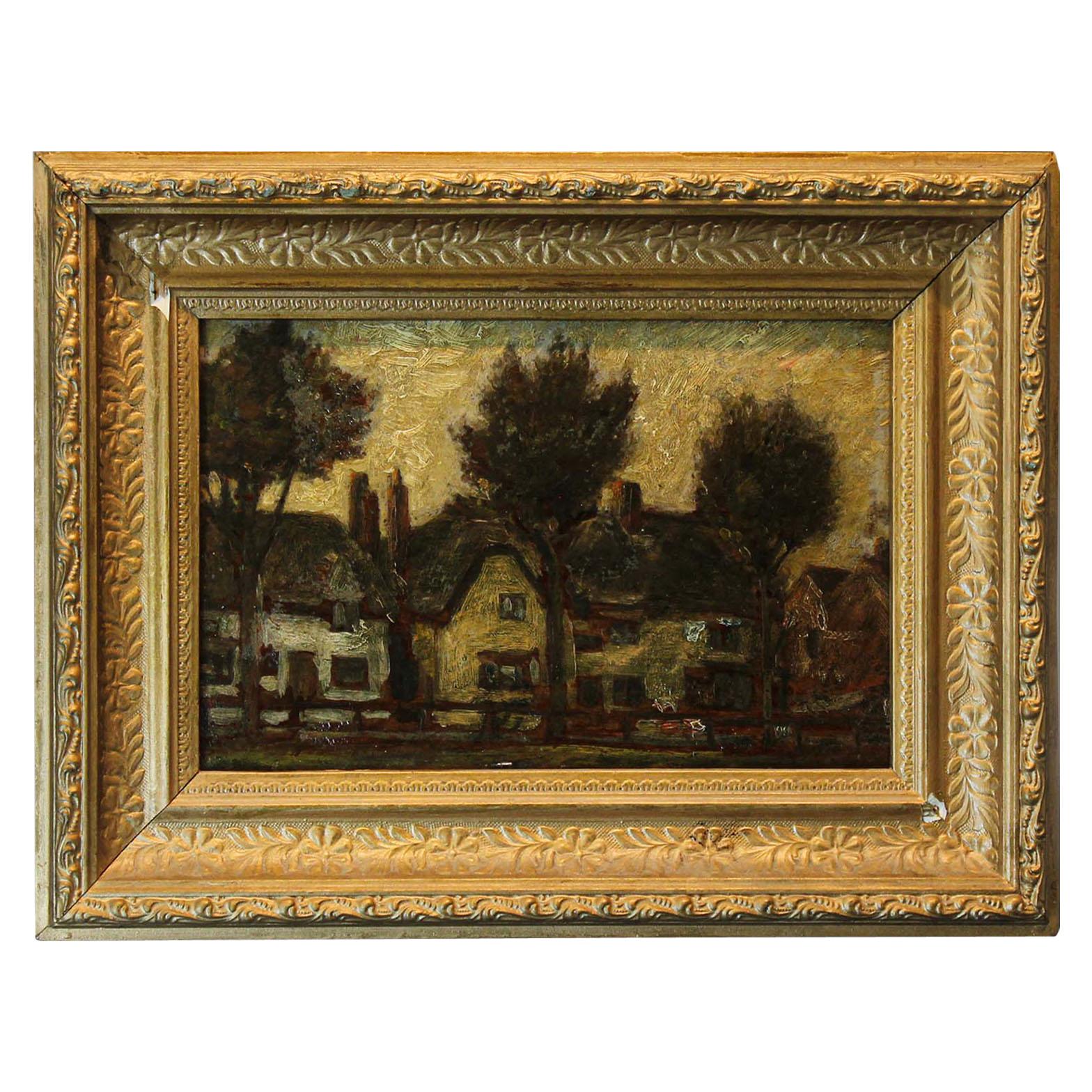 20th Century Unknown Artist Oil on Panel Painting, Landscape