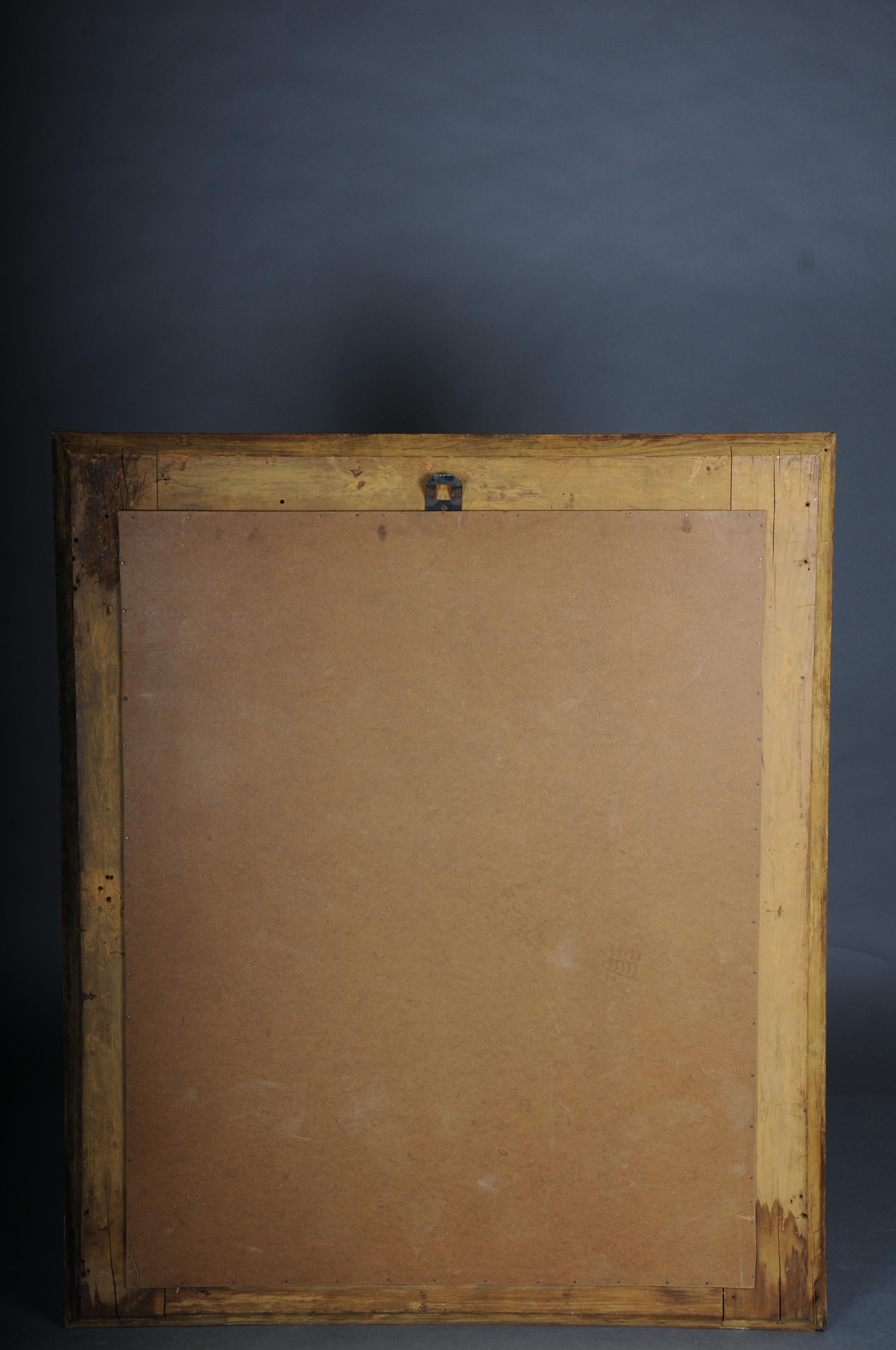 20e siècle Miroir mural antique insolite, cadre doré en vente 12