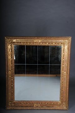 20th Century Unusual antique wall mirror, gold frame