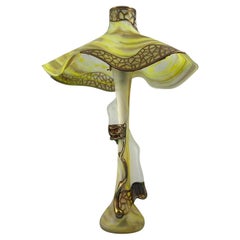 Vintage 20th Century Unusual Art Glass Table Lamp in Art Nouveau Style