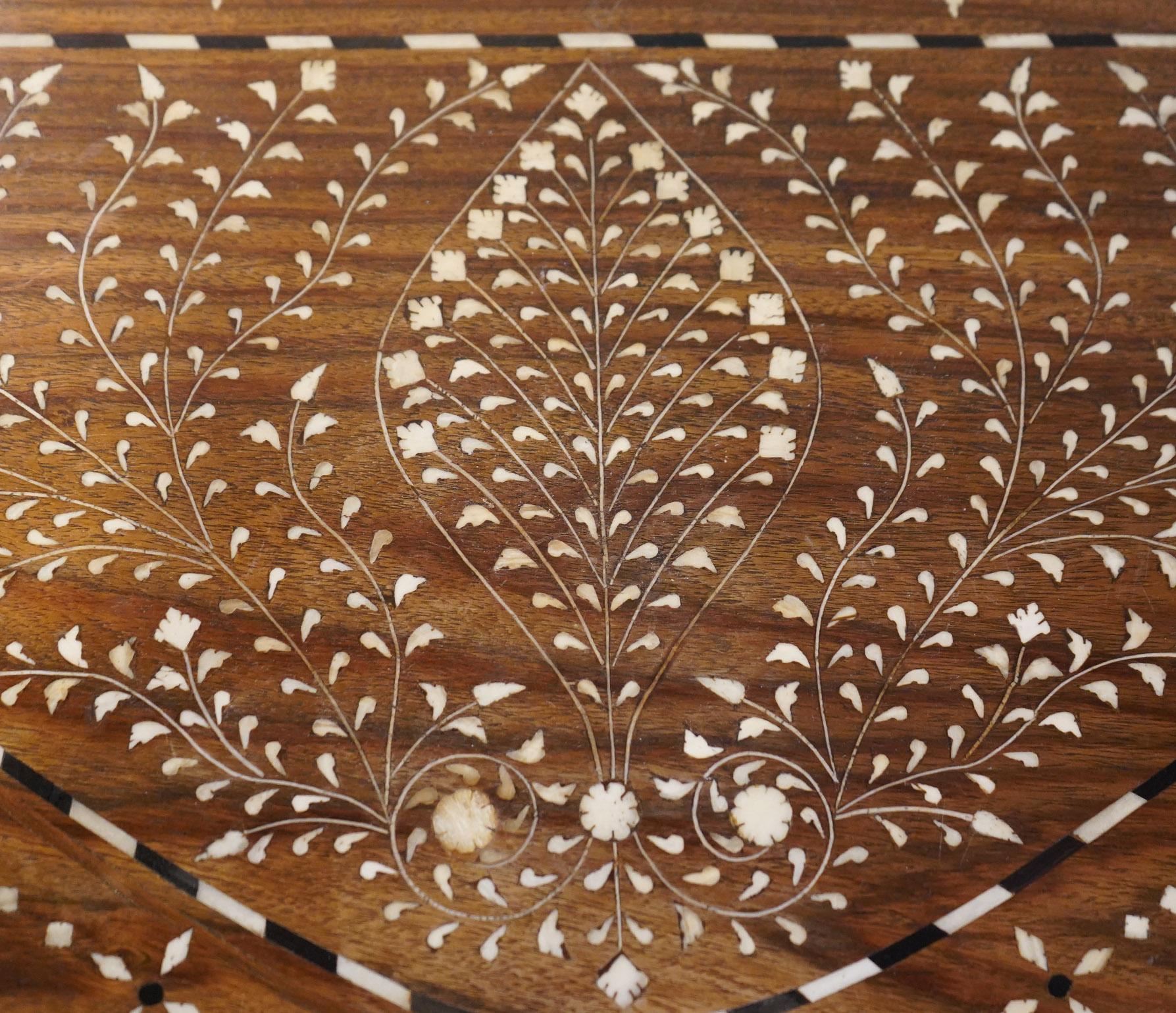 20th Century Unusual Size Syrian Mother Of Pearl Inlaid Cabinet In Good Condition For Sale In Ft. Lauderdale, FL