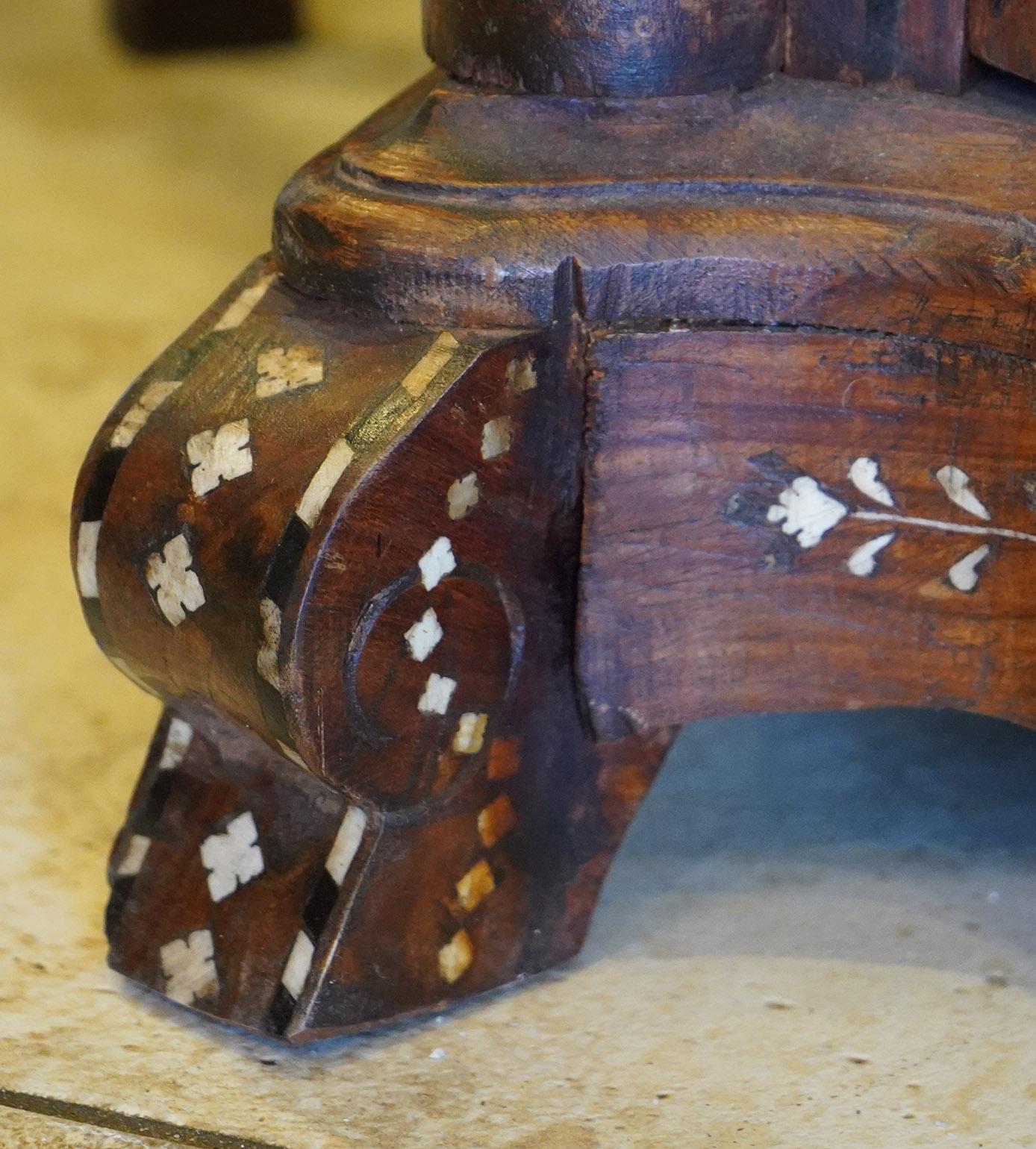 20th Century Unusual Size Syrian Mother Of Pearl Inlaid Cabinet For Sale 2