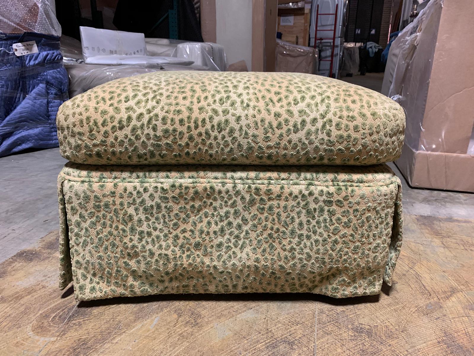 20th century upholstered ottoman.