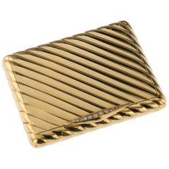 20th Century Van Cleef & Arpels 18-Karat Gold and Diamond Compact, circa 1960