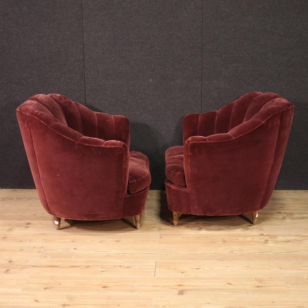 20th Century Velvet Italian Home & Garden design by Gio Ponti Living Room Set For Sale 6